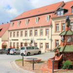 Kohrener Land - Markt mit Töpferbrunnen in Kohren