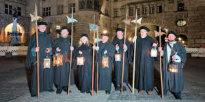 Leipzig, Nachtwächter Bremme, Nachtwächterrundgang, Abendrundgang, Stadtrundgang, Burgplatz, Neues Rathaus