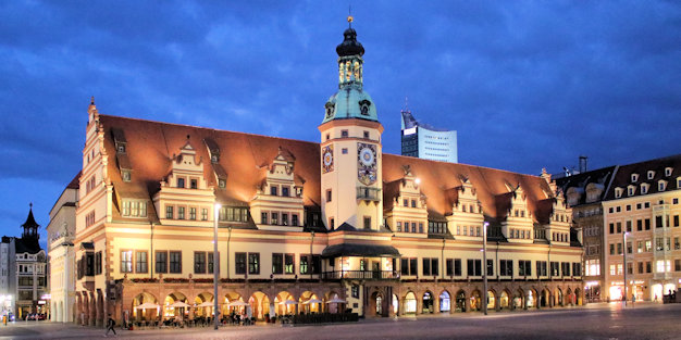 Leipzig am Abend - Altes Rathaus
