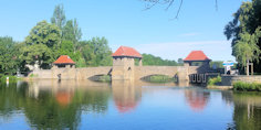 Leipzig, Stadtrundfahrt, Radtour, Plamengartenwehr, Auwald