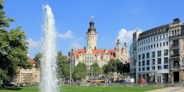 Leipzig, Stadtrundfahrt, Neues Rathaus