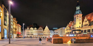Der Leipziger Markt am Abend
