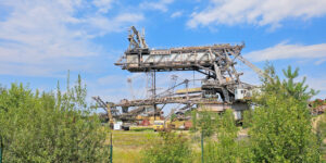 Bergbautechnikpark am Störmthaler See im Leipziger Neuseenland