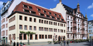 Alte Nikolaischule und Predigerhaus am Nikolaikirchhof in Leipzig