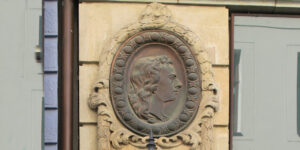 Friedrich Schiller in der Hainstraße in Leipzig