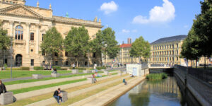 Mendelssohnufer am Bundesverwaltungsgericht im Musikviertel Leipzig