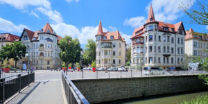 Der Liviaplatz im Waldstraßenviertel in Leipzig