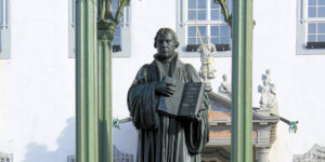 Lutherdenkmal auf dem Markt in Wittenberg