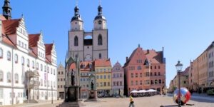 Markt und Stadtkirche in Wittenberg