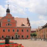 Das Rathaus mit dem Roland am Markt in Belgern